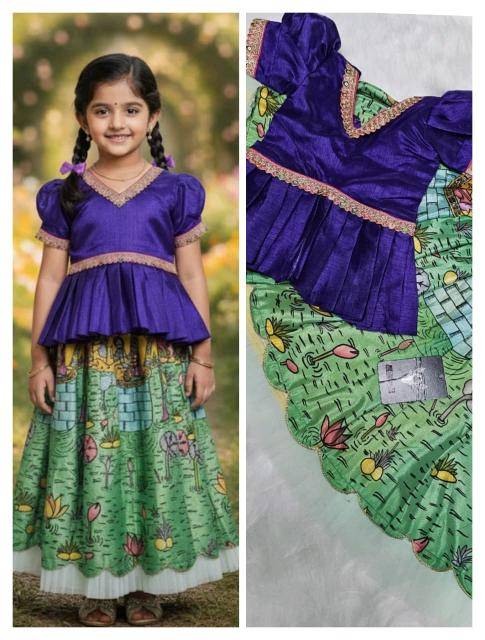NEW LAUNCING KIDS LEHENGA CHOLI silk Kids fashion wholesale Surat